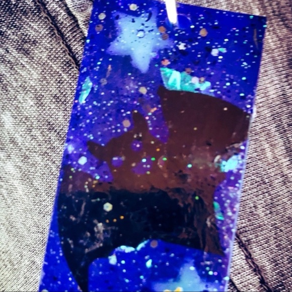 New Handmade Glow In The Dark Blue & Black Bat Necklace Great For Halloween - Picture 4 of 11